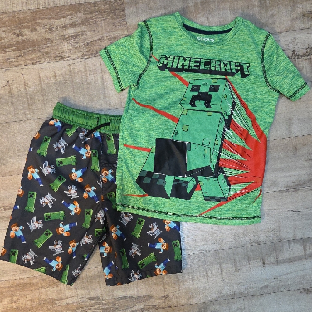 Minecraft Kids Matching Set - Green and Black